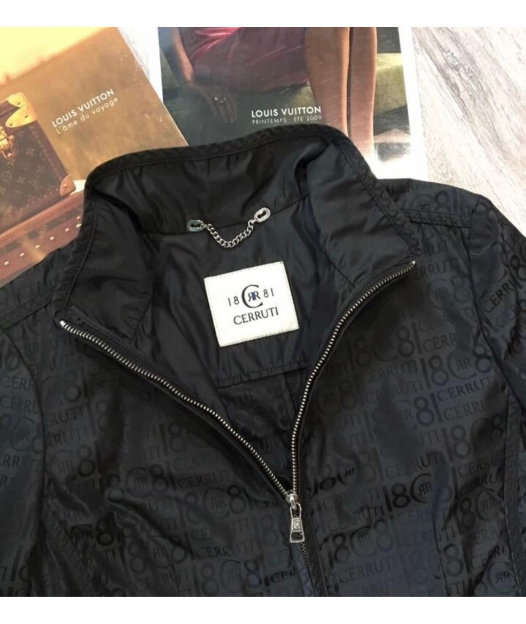 CERRUTI 1881 Черная полиэстеровая куртка, фото 3