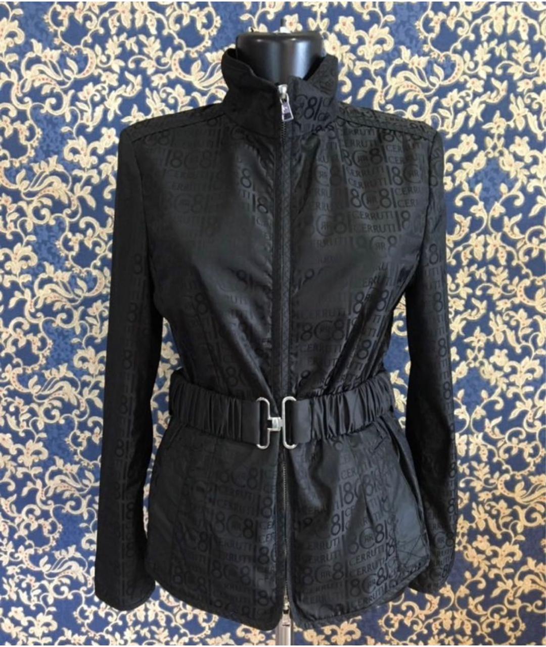 CERRUTI 1881 Черная полиэстеровая куртка, фото 9