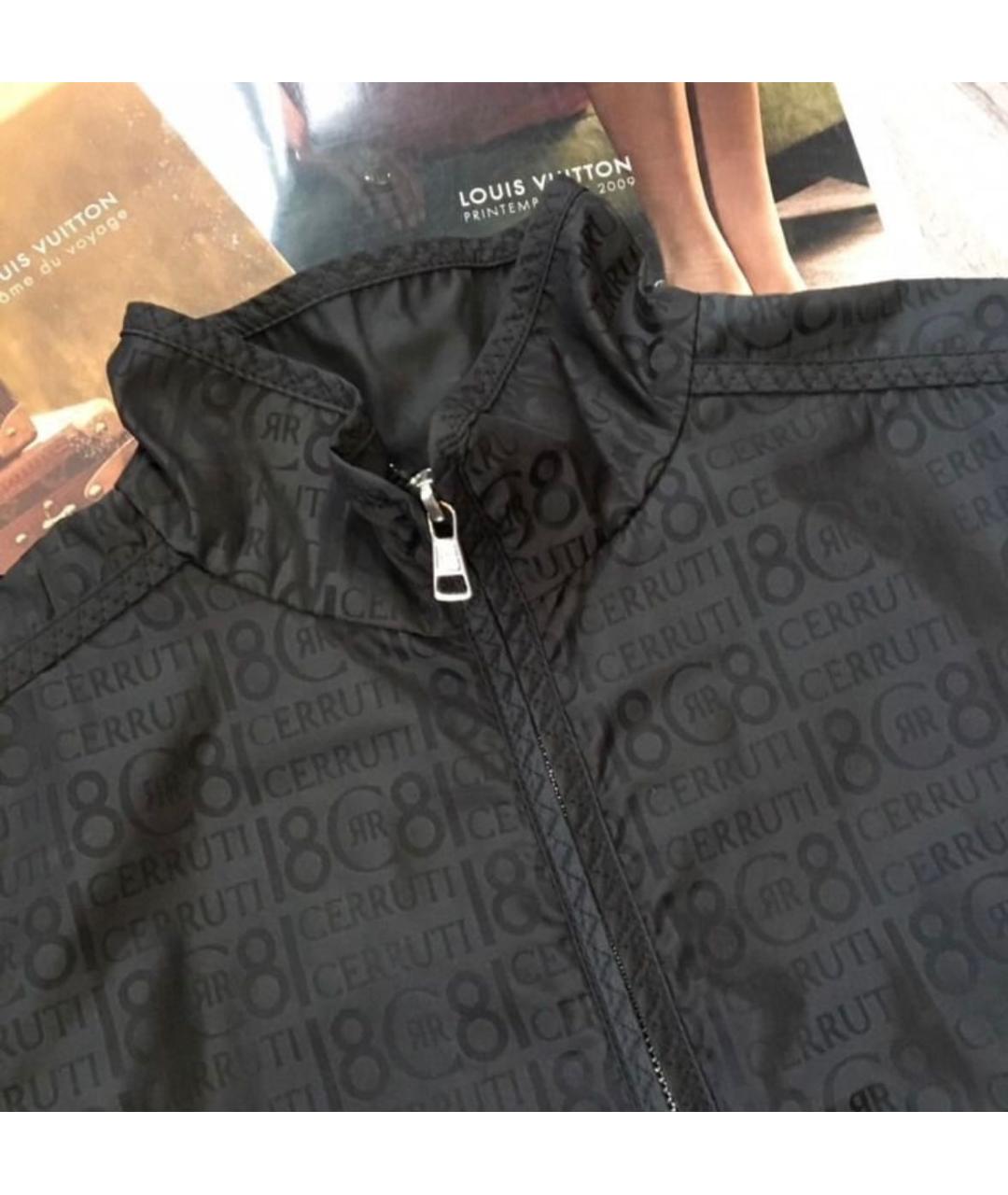 CERRUTI 1881 Черная полиэстеровая куртка, фото 4