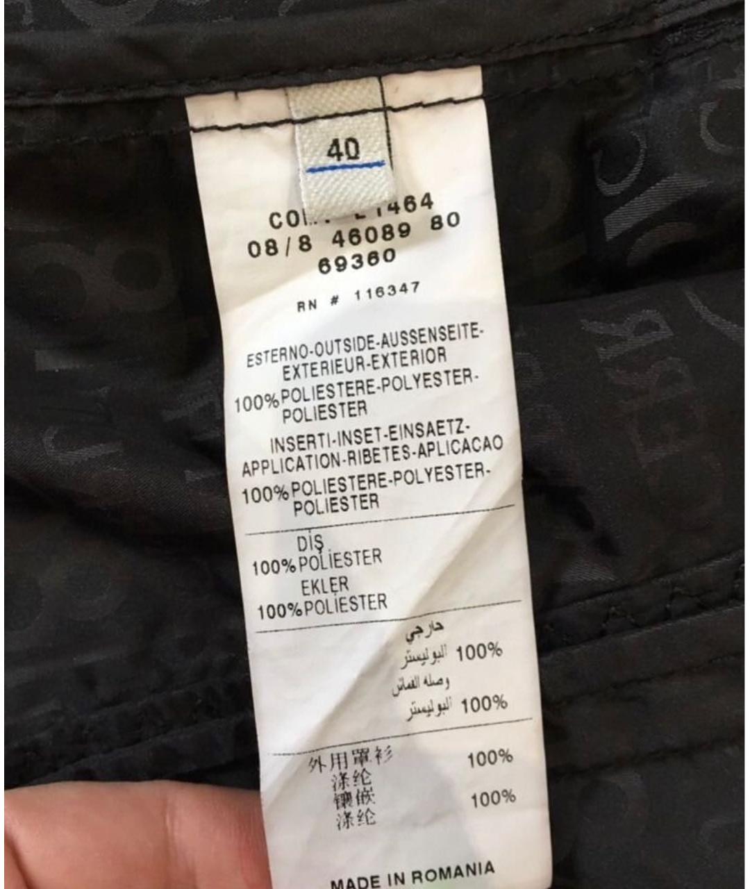 CERRUTI 1881 Черная полиэстеровая куртка, фото 6