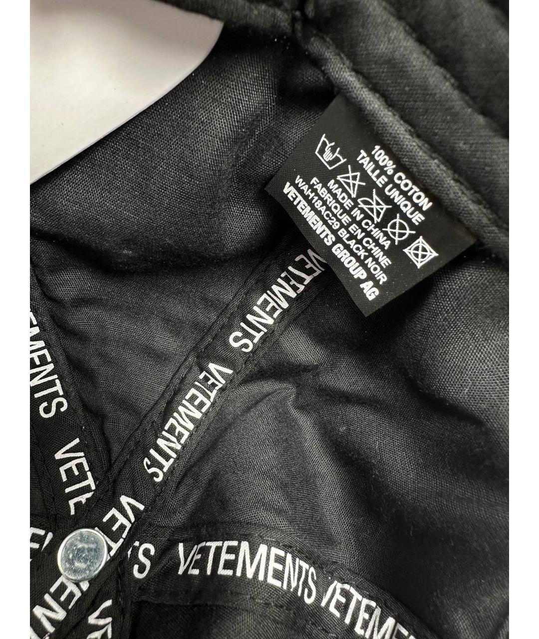 VETEMENTS Черная хлопковая кепка/бейсболка, фото 6
