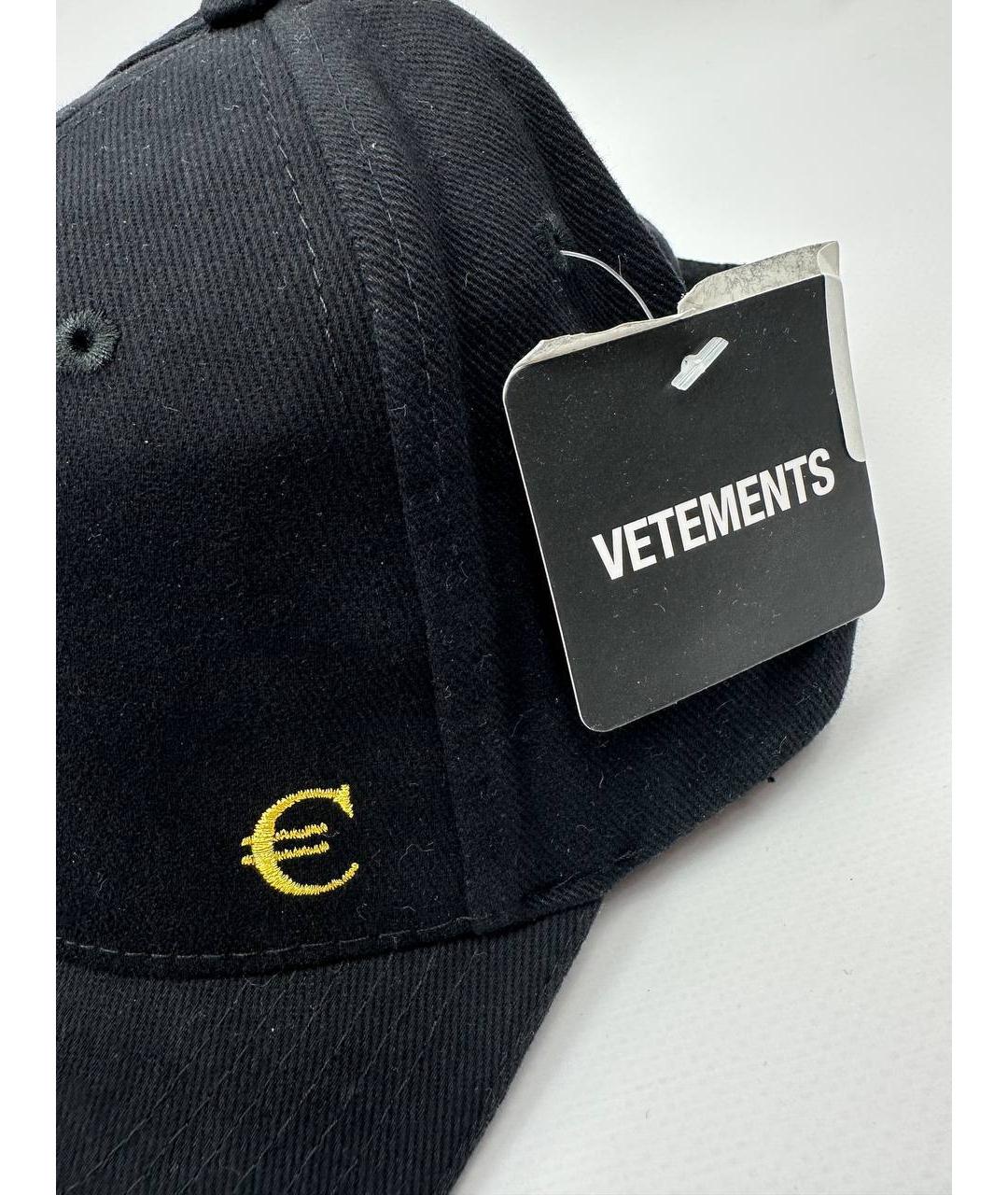 VETEMENTS Черная хлопковая кепка/бейсболка, фото 3