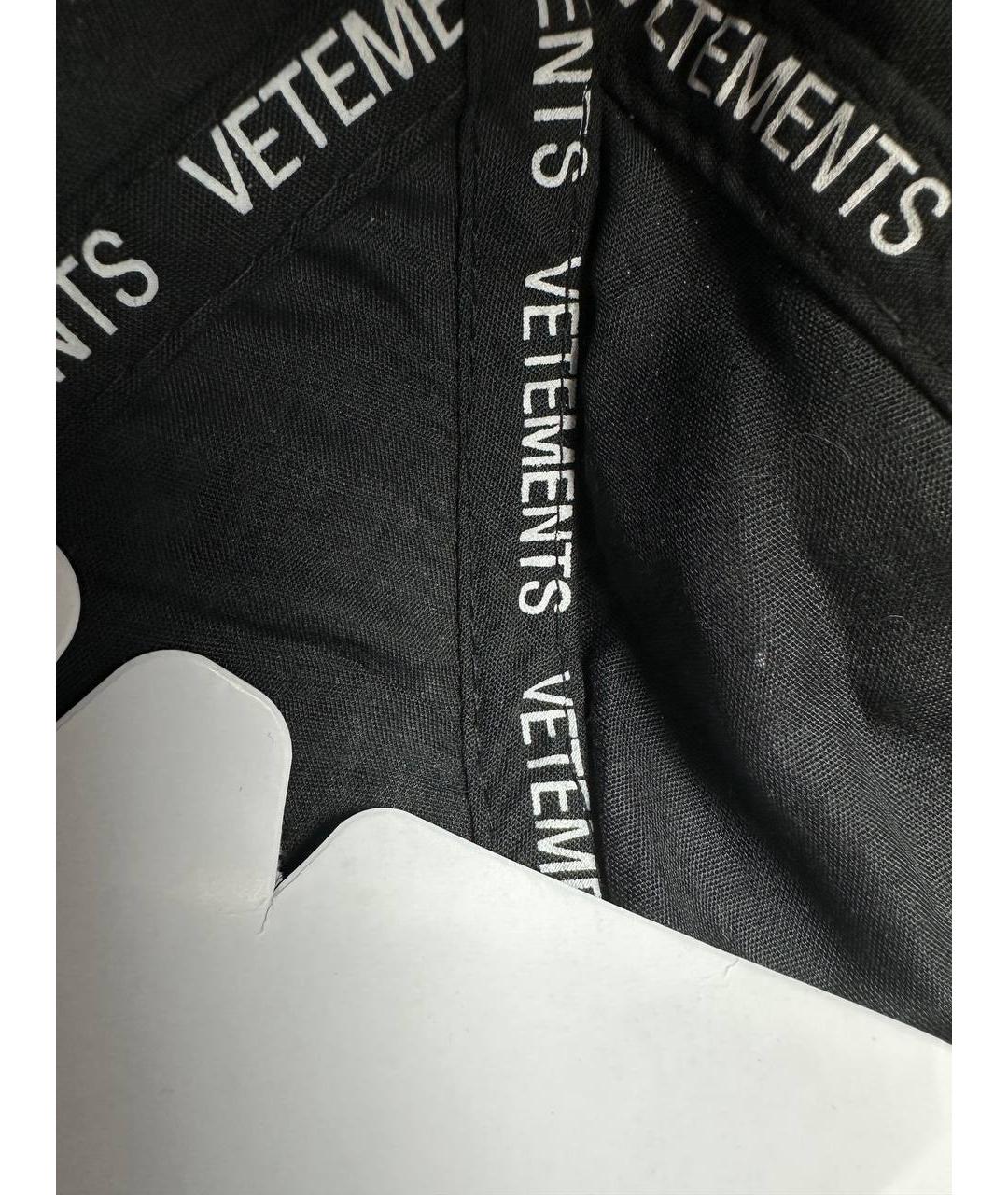 VETEMENTS Черная хлопковая кепка/бейсболка, фото 5