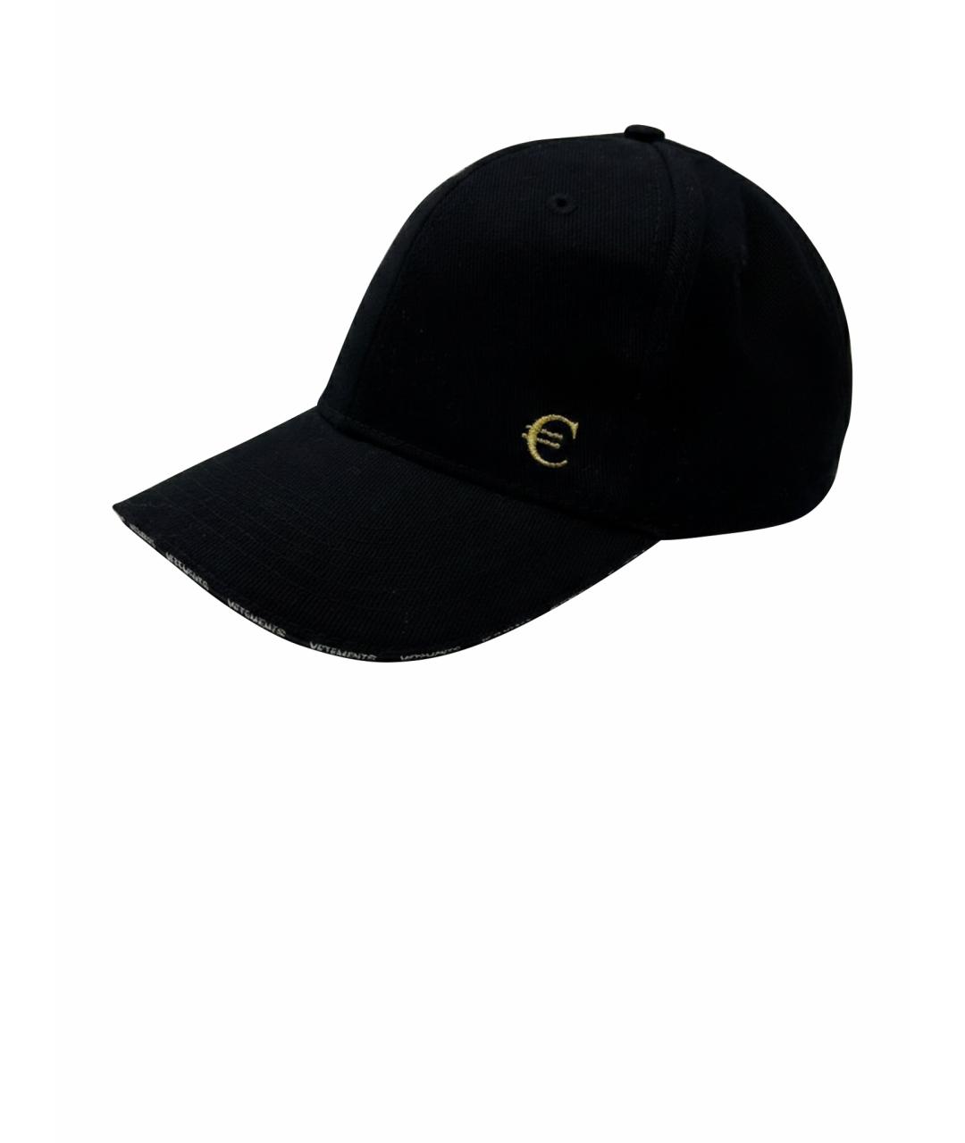 VETEMENTS Черная хлопковая кепка/бейсболка, фото 1