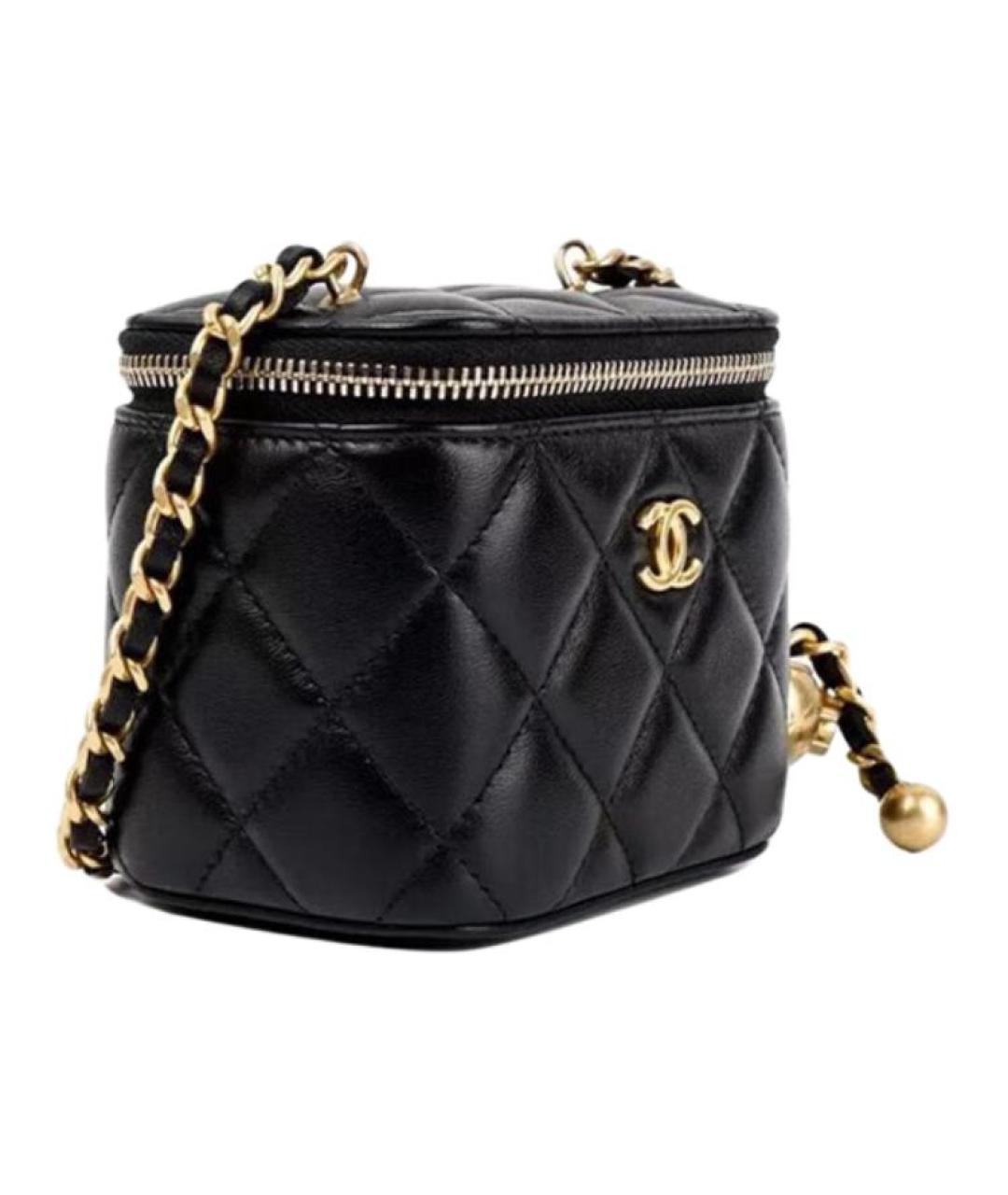 CHANEL Черная кожаная сумка через плечо, фото 2