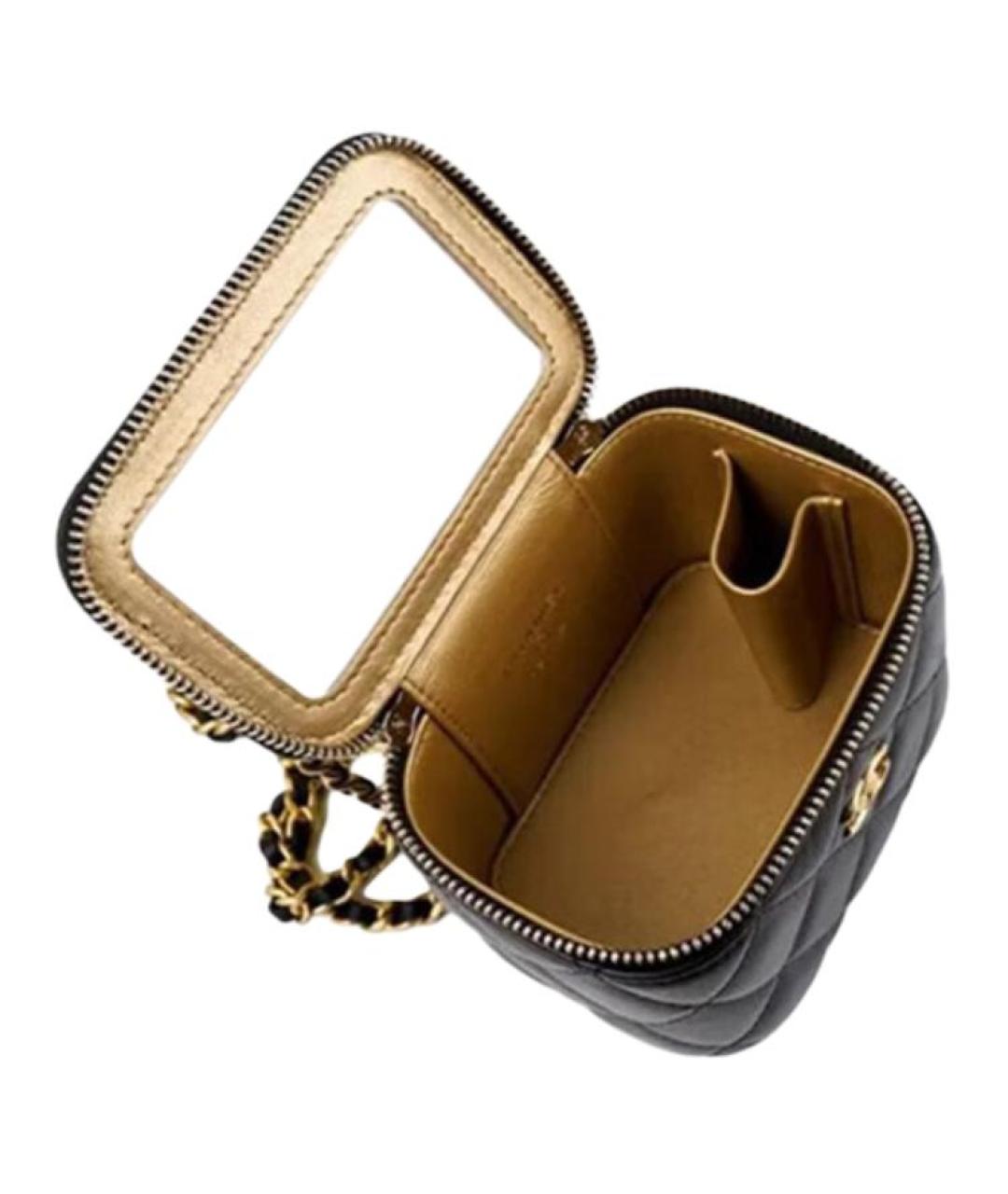 CHANEL Черная кожаная сумка через плечо, фото 5