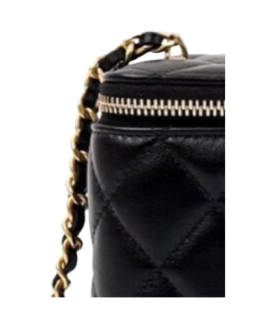 CHANEL Черная кожаная сумка через плечо, фото 6