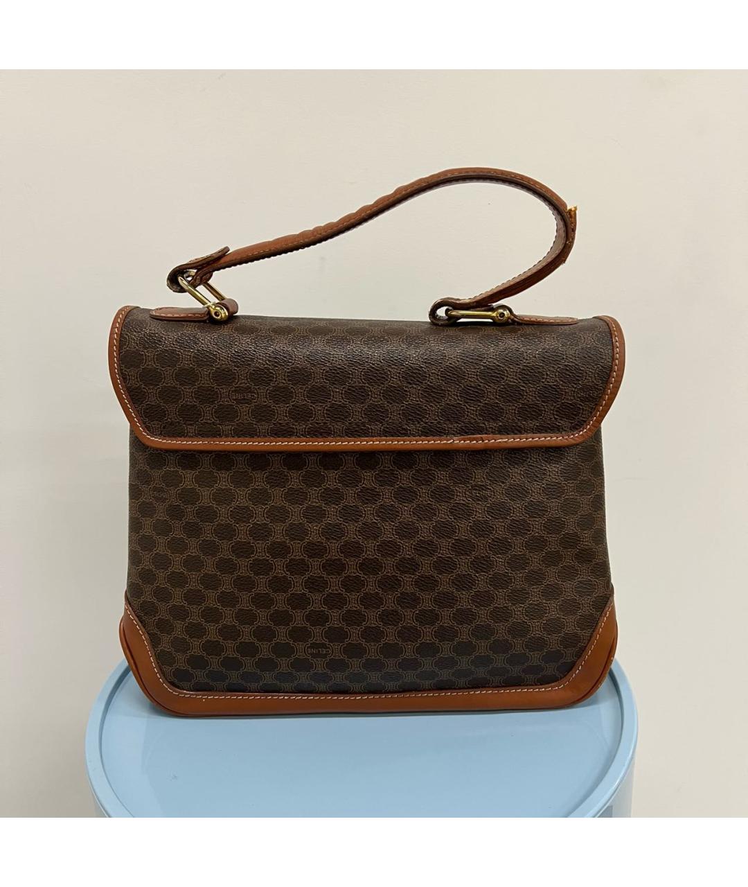 CELINE Коричневая сумка с короткими ручками, фото 2