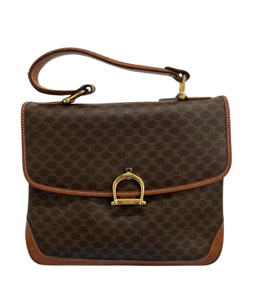 CELINE Коричневая сумка с короткими ручками, фото 1