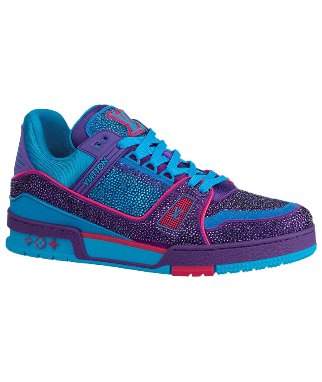 LOUIS VUITTON Синие низкие кроссовки / кеды, фото 1