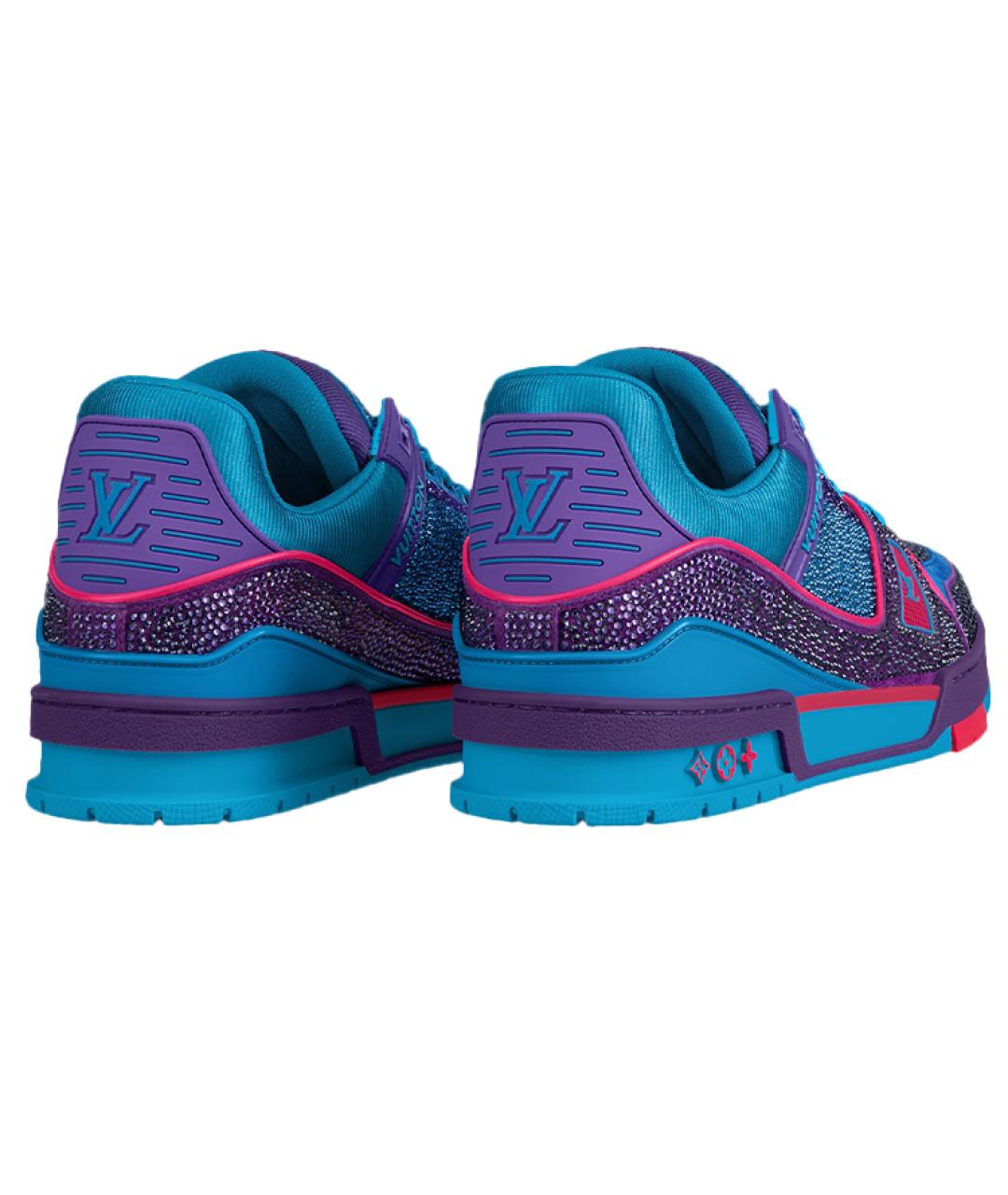 LOUIS VUITTON Синие низкие кроссовки / кеды, фото 3