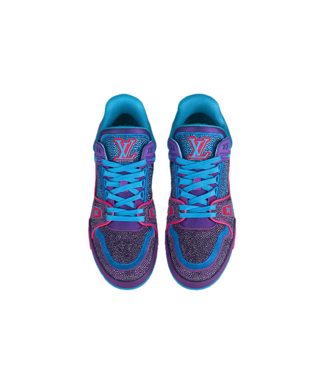 LOUIS VUITTON Синие низкие кроссовки / кеды, фото 4