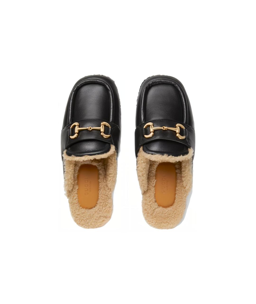 GUCCI Черные кожаные мюли, фото 3