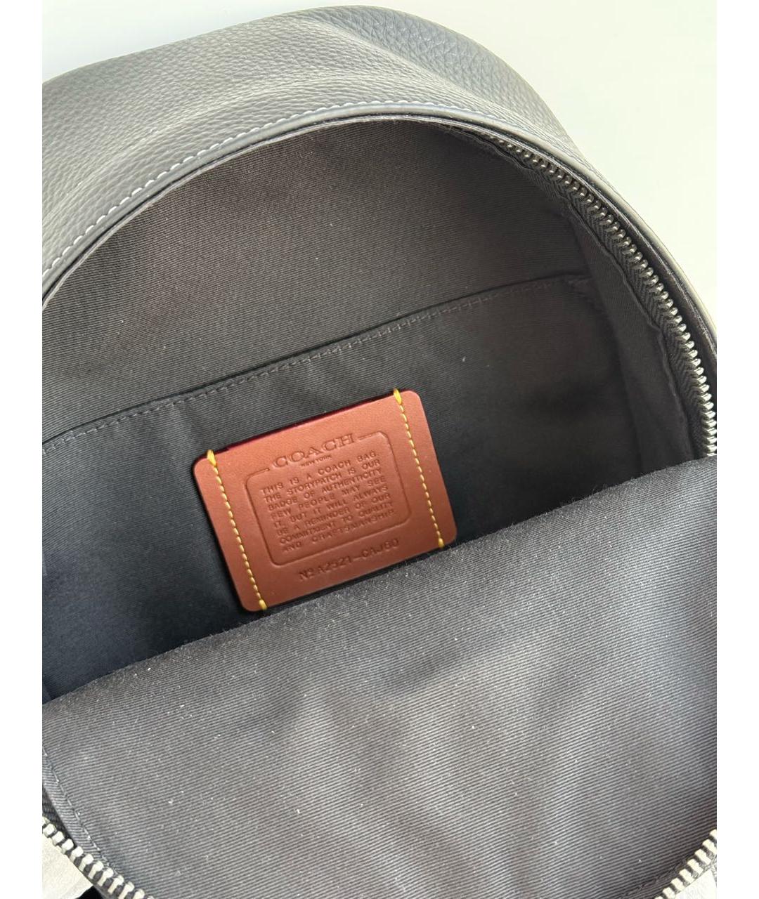 COACH Черная кожаная сумка на плечо, фото 4