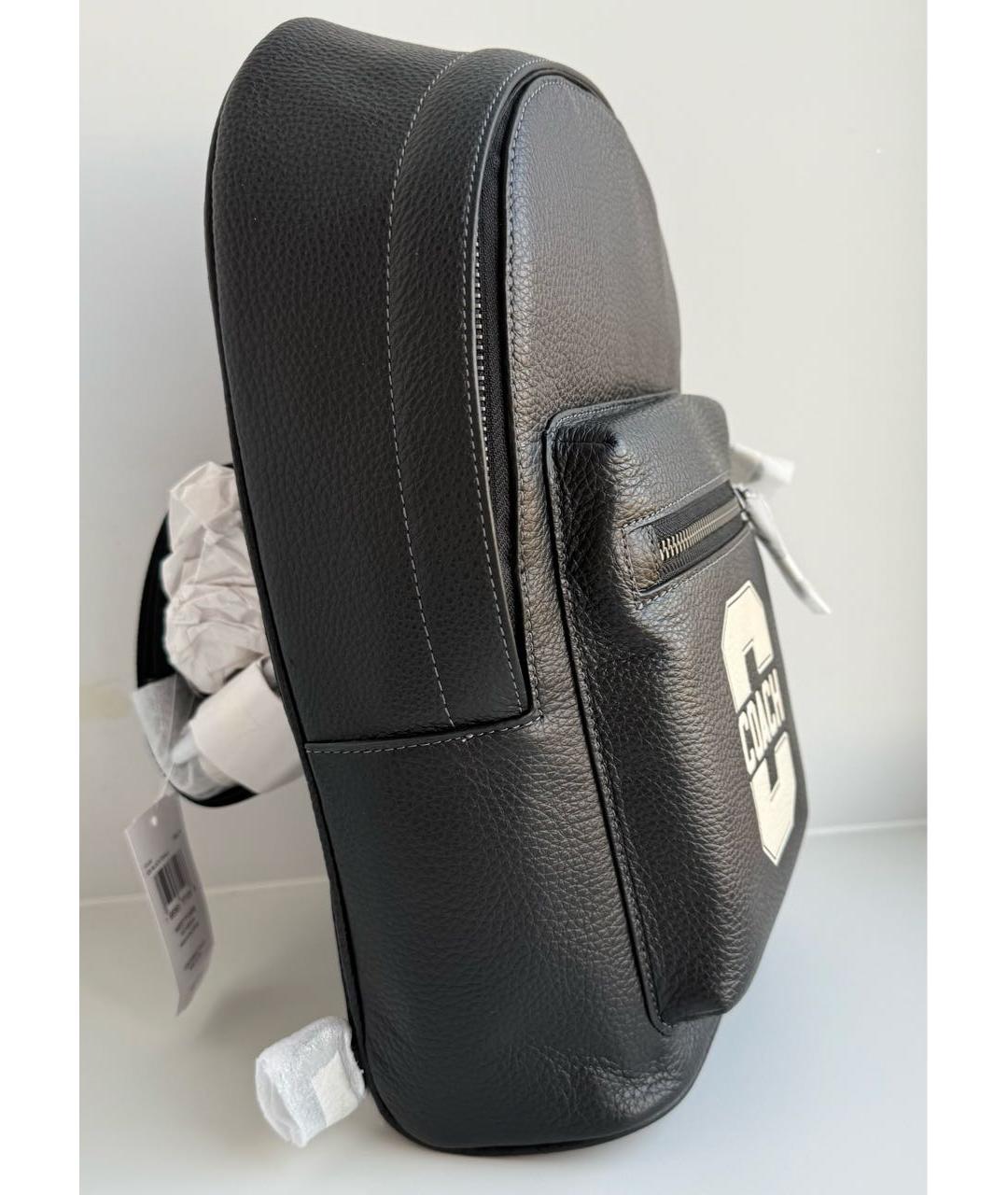 COACH Черная кожаная сумка на плечо, фото 5