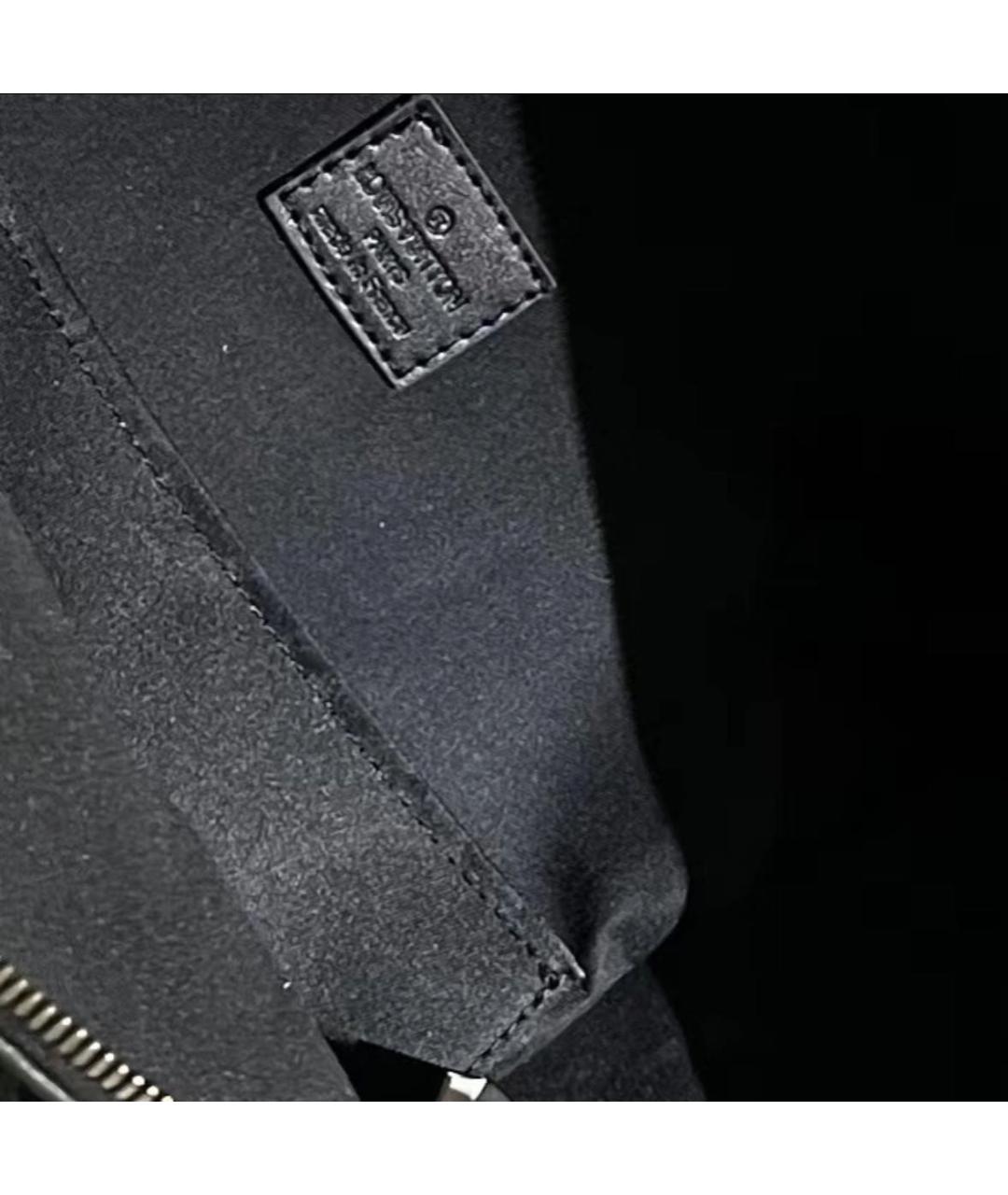 LOUIS VUITTON Черный кожаный рюкзак, фото 4