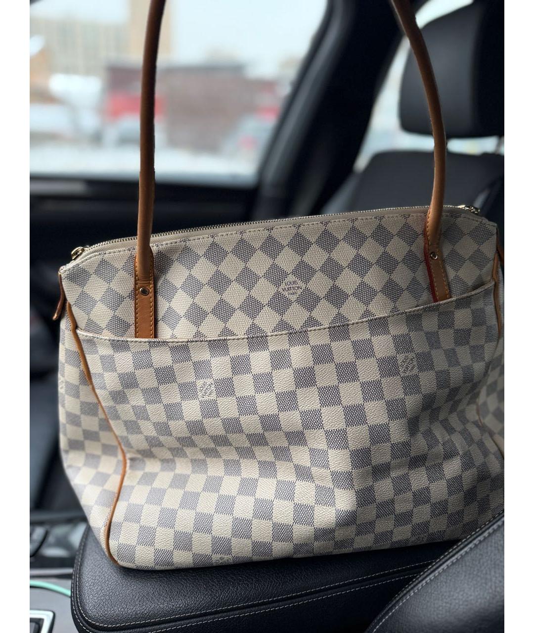 LOUIS VUITTON Белая сумка тоут из искусственной кожи, фото 2