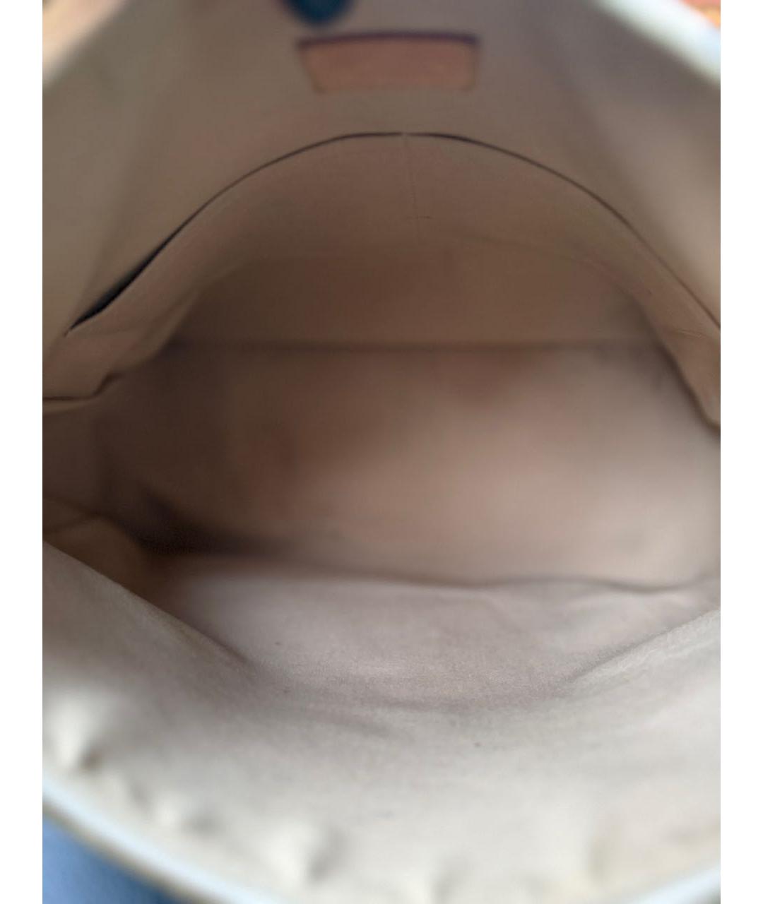 LOUIS VUITTON Белая сумка тоут из искусственной кожи, фото 4