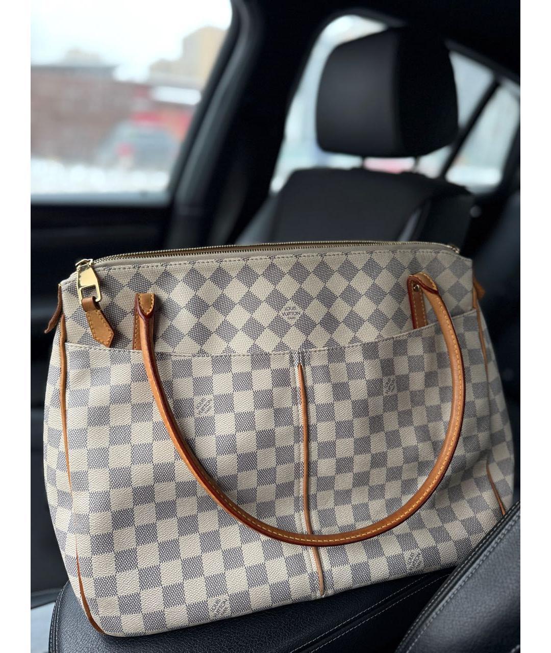 LOUIS VUITTON Белая сумка тоут из искусственной кожи, фото 3