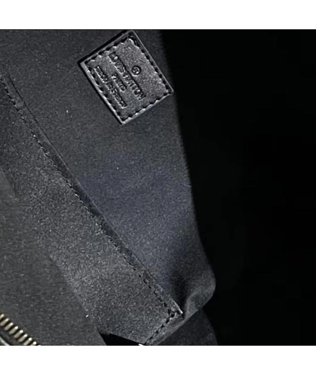 LOUIS VUITTON Черный кожаный рюкзак, фото 4