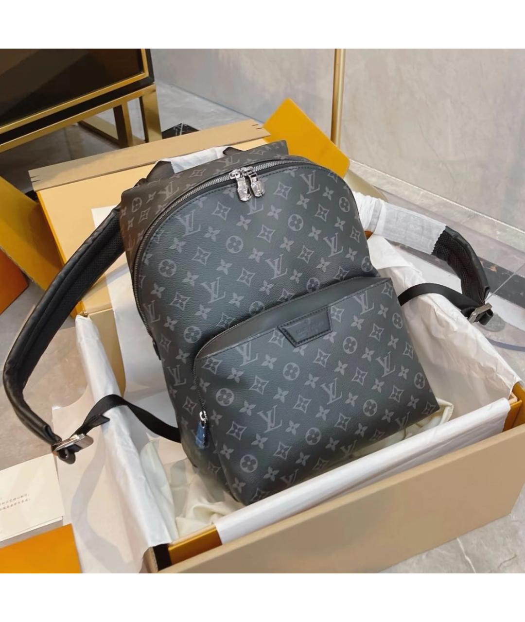 LOUIS VUITTON Черный кожаный рюкзак, фото 2