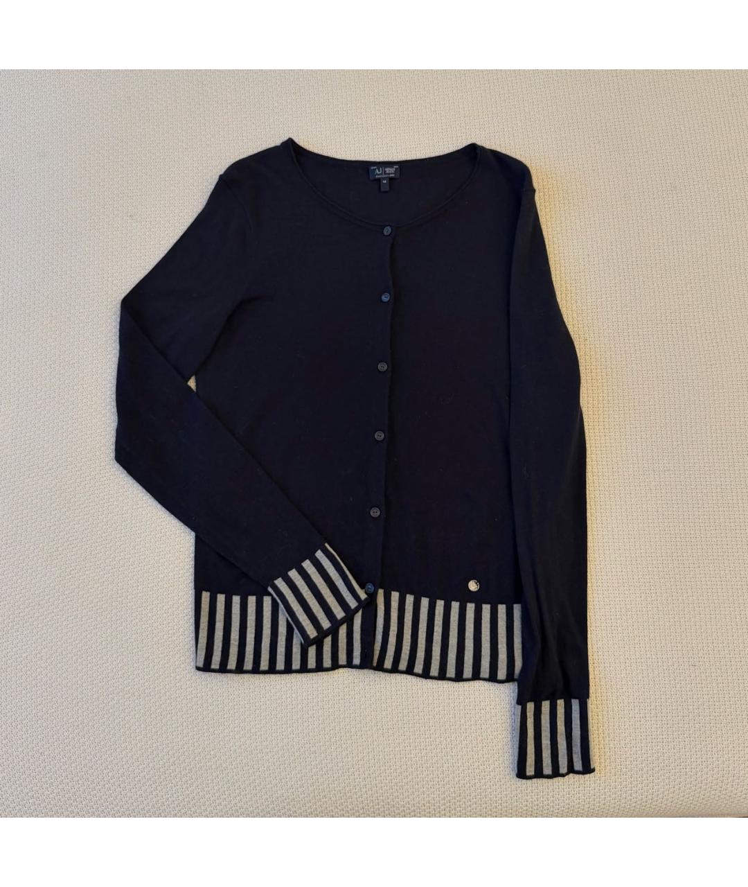 ARMANI JEANS Темно-синий шерстяной кардиган, фото 8