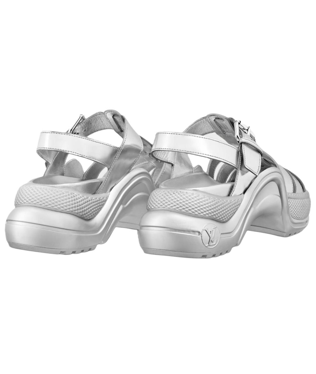 LOUIS VUITTON Серебряные сандалии, фото 3