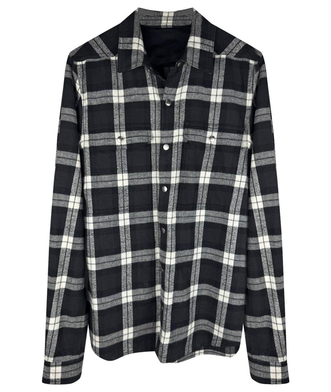 RICK OWENS DRKSHDW Черная хлопковая классическая рубашка, фото 1