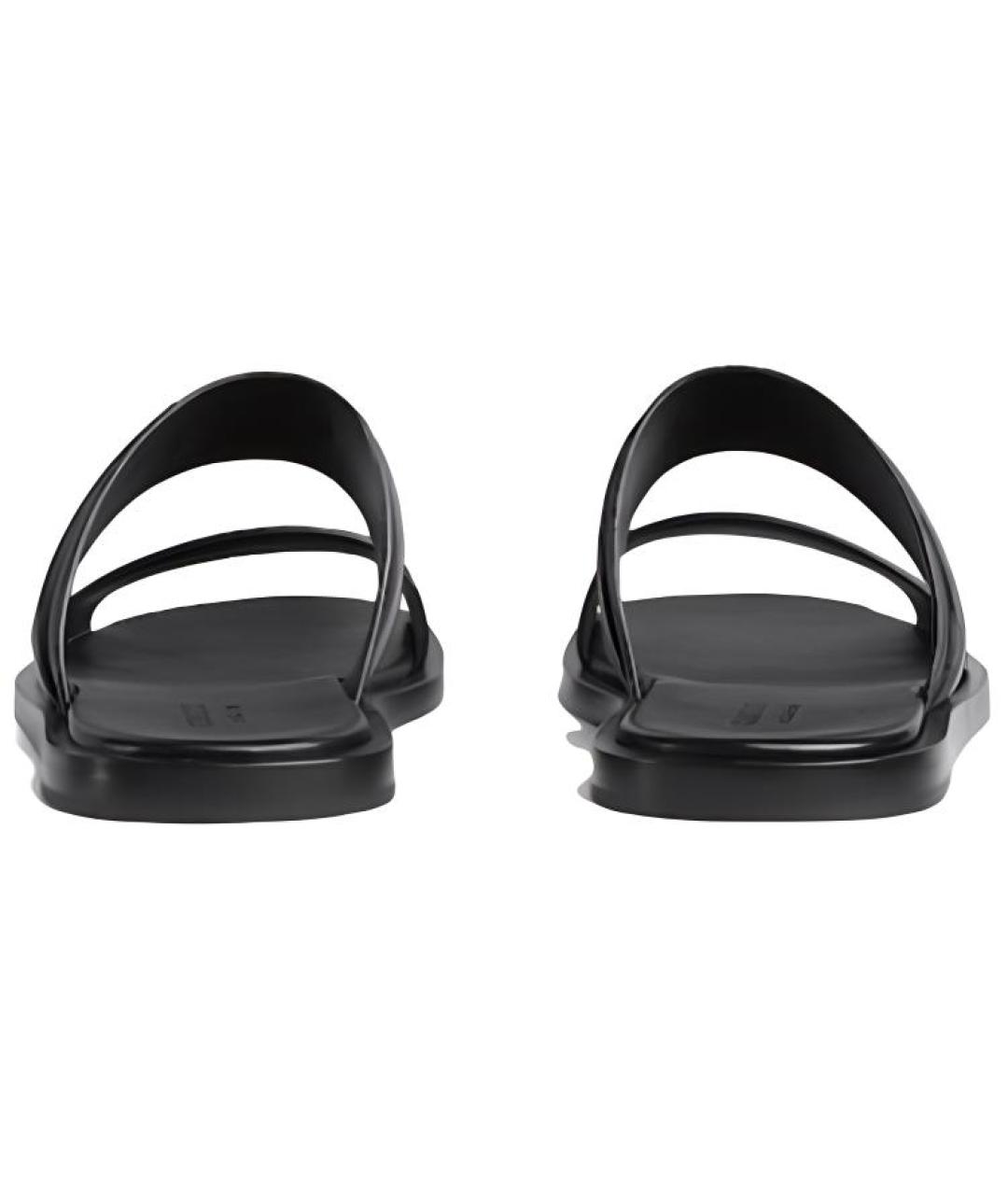 GUCCI Черные кожаные сандалии, фото 4