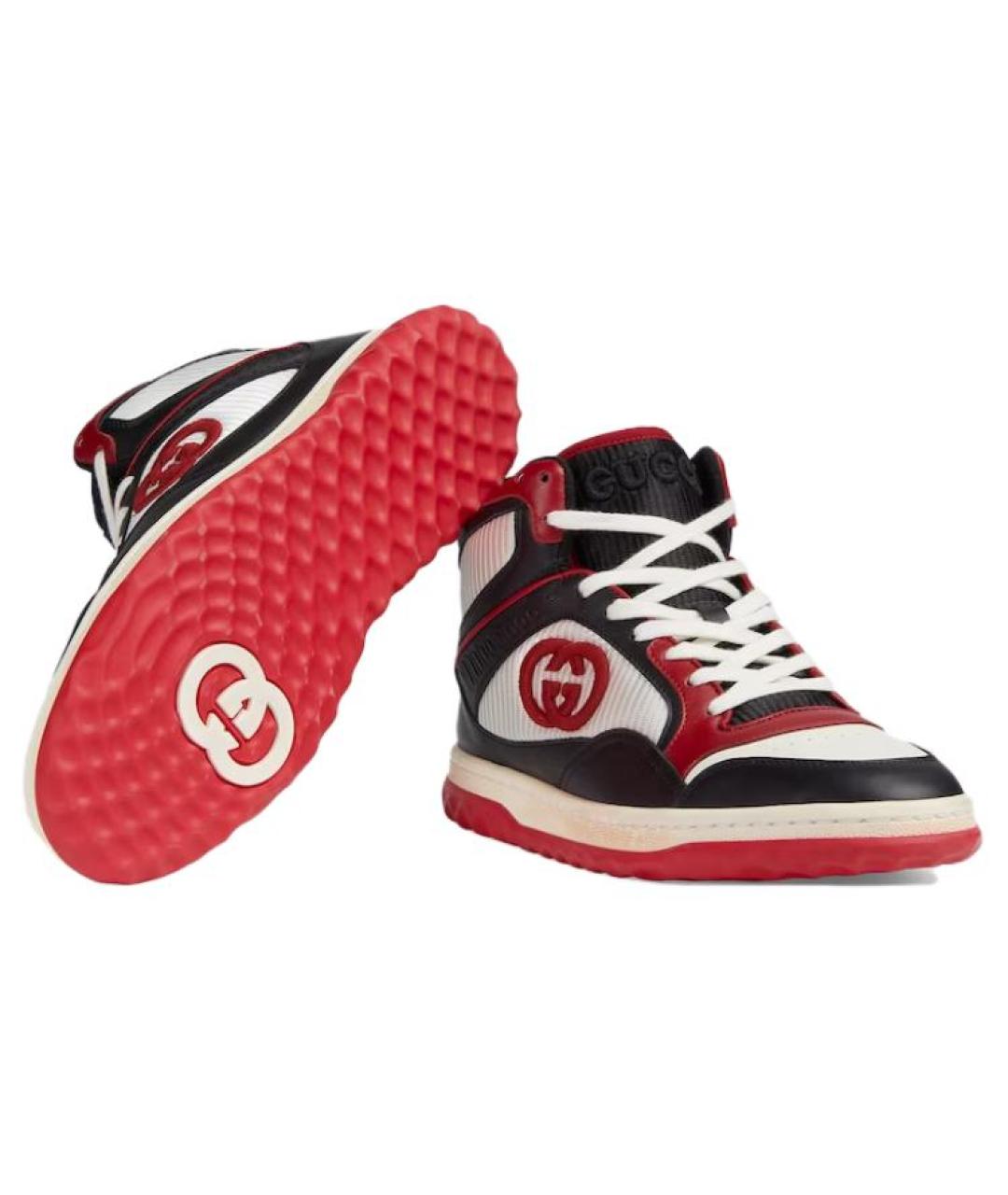 GUCCI Мульти кожаные кеды, фото 5