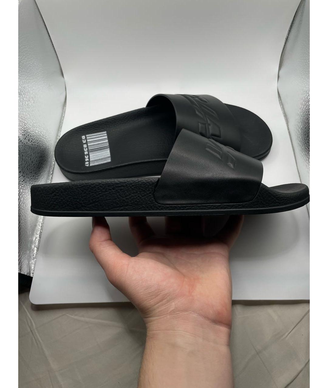 VTMNTS Черные резиновые шлепанцы, фото 5