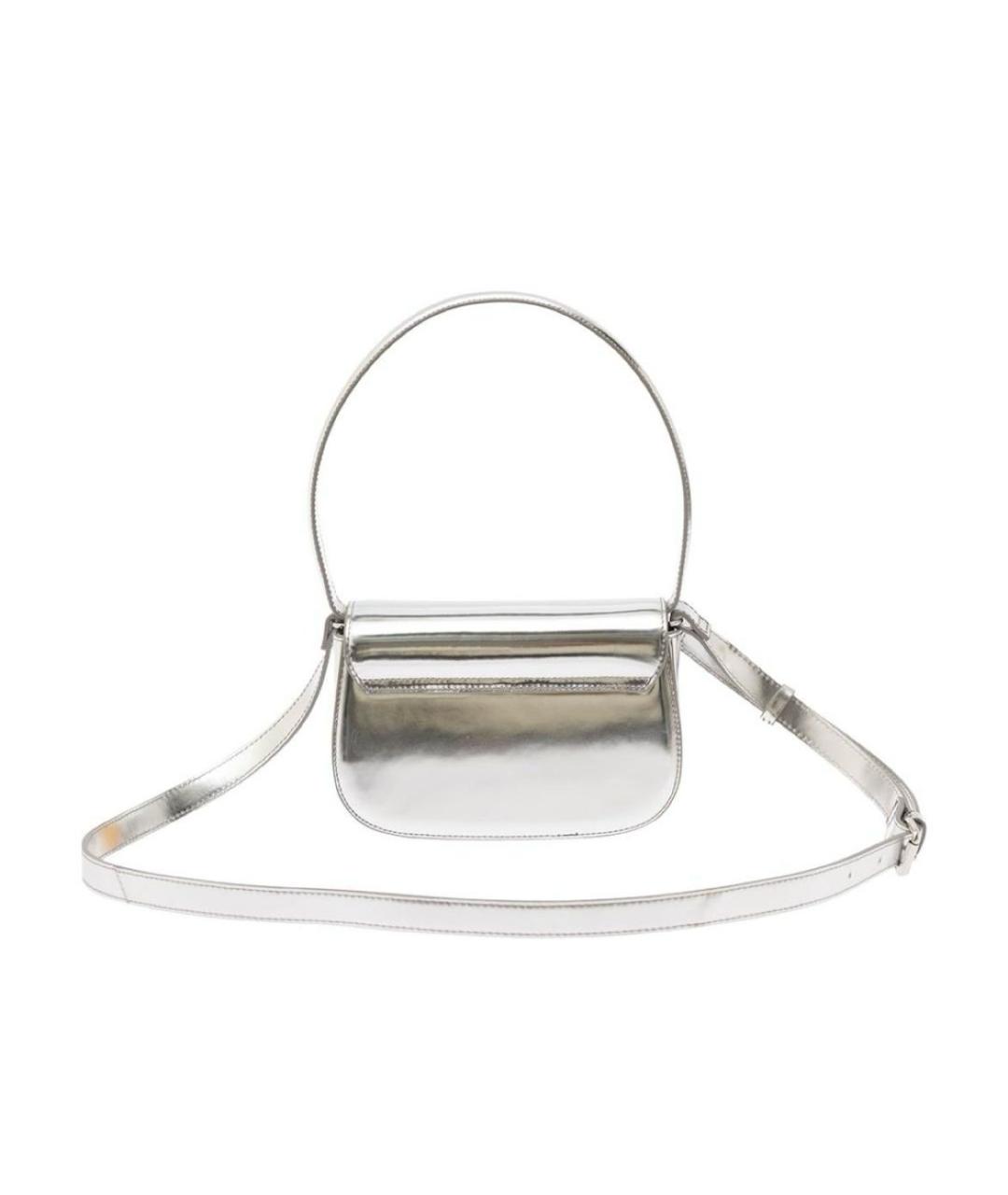 DIESEL Серебряная кожаная сумка через плечо, фото 3
