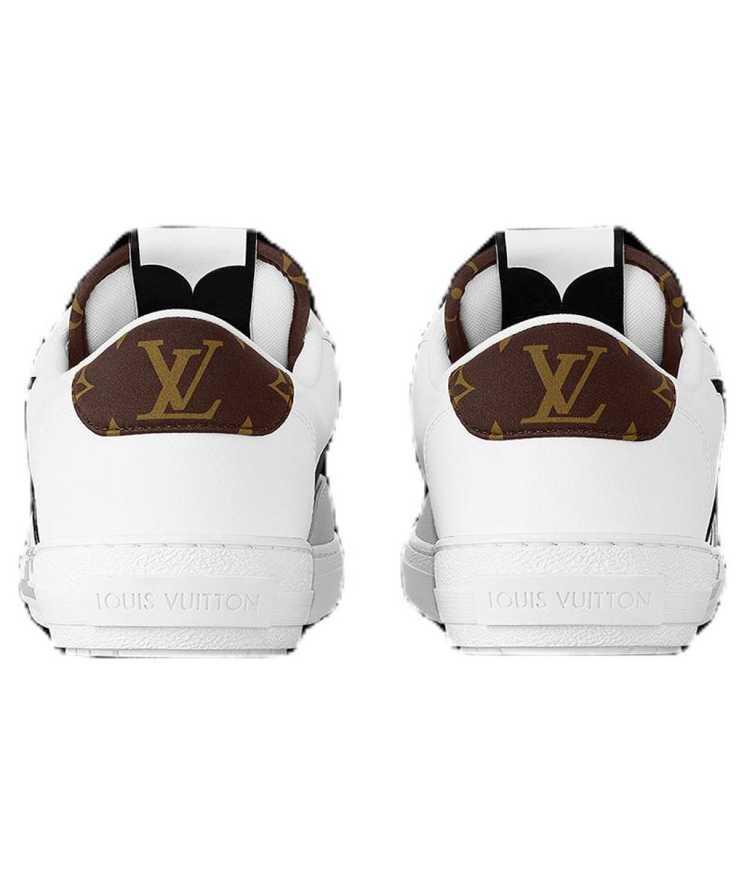 LOUIS VUITTON Белые кожаные низкие кроссовки / кеды, фото 5