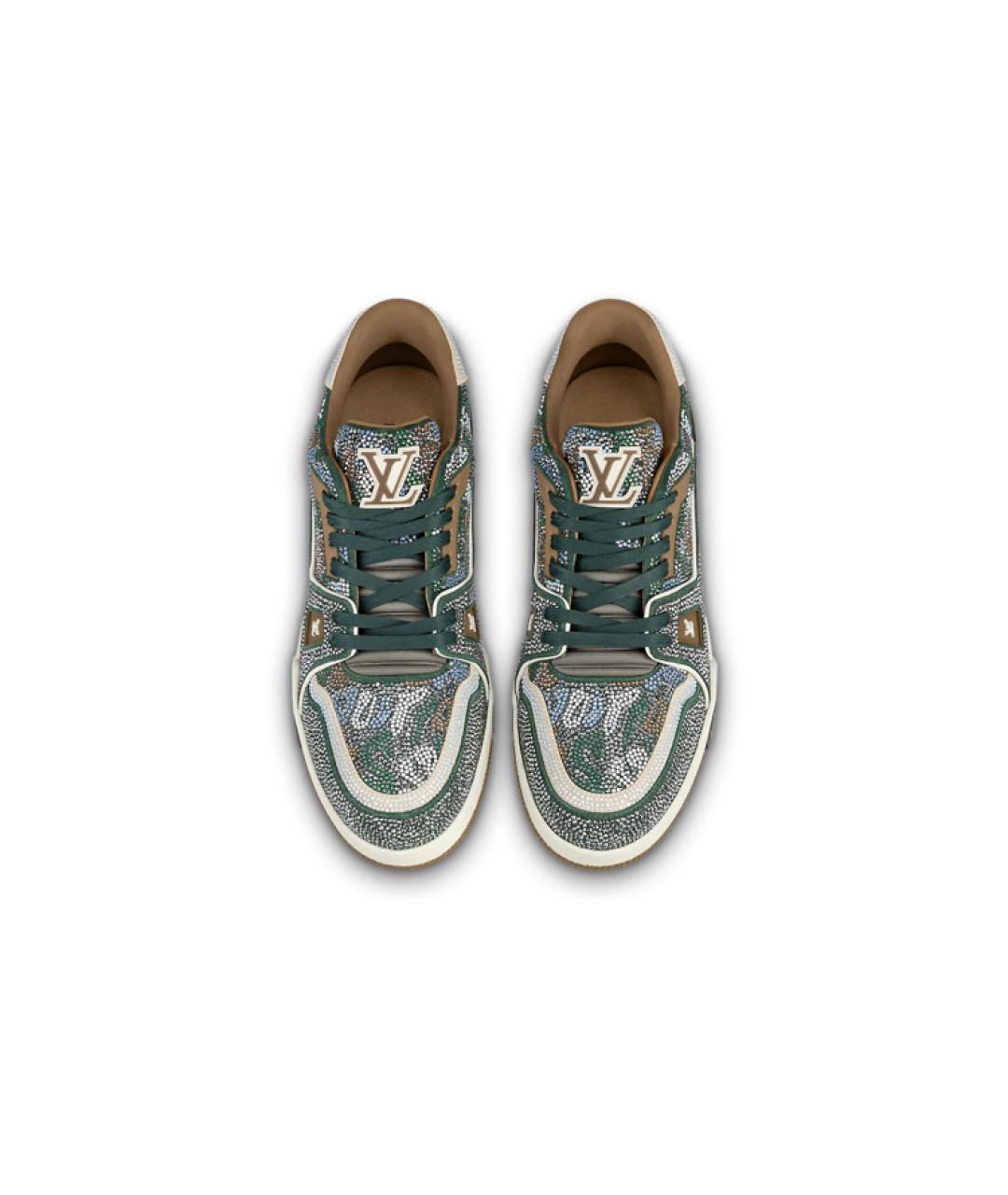 LOUIS VUITTON Серые низкие кроссовки / кеды, фото 4