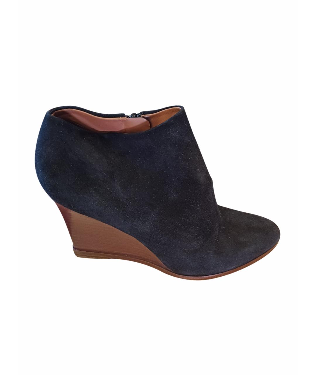 CELINE Черные замшевые ботильоны, фото 11