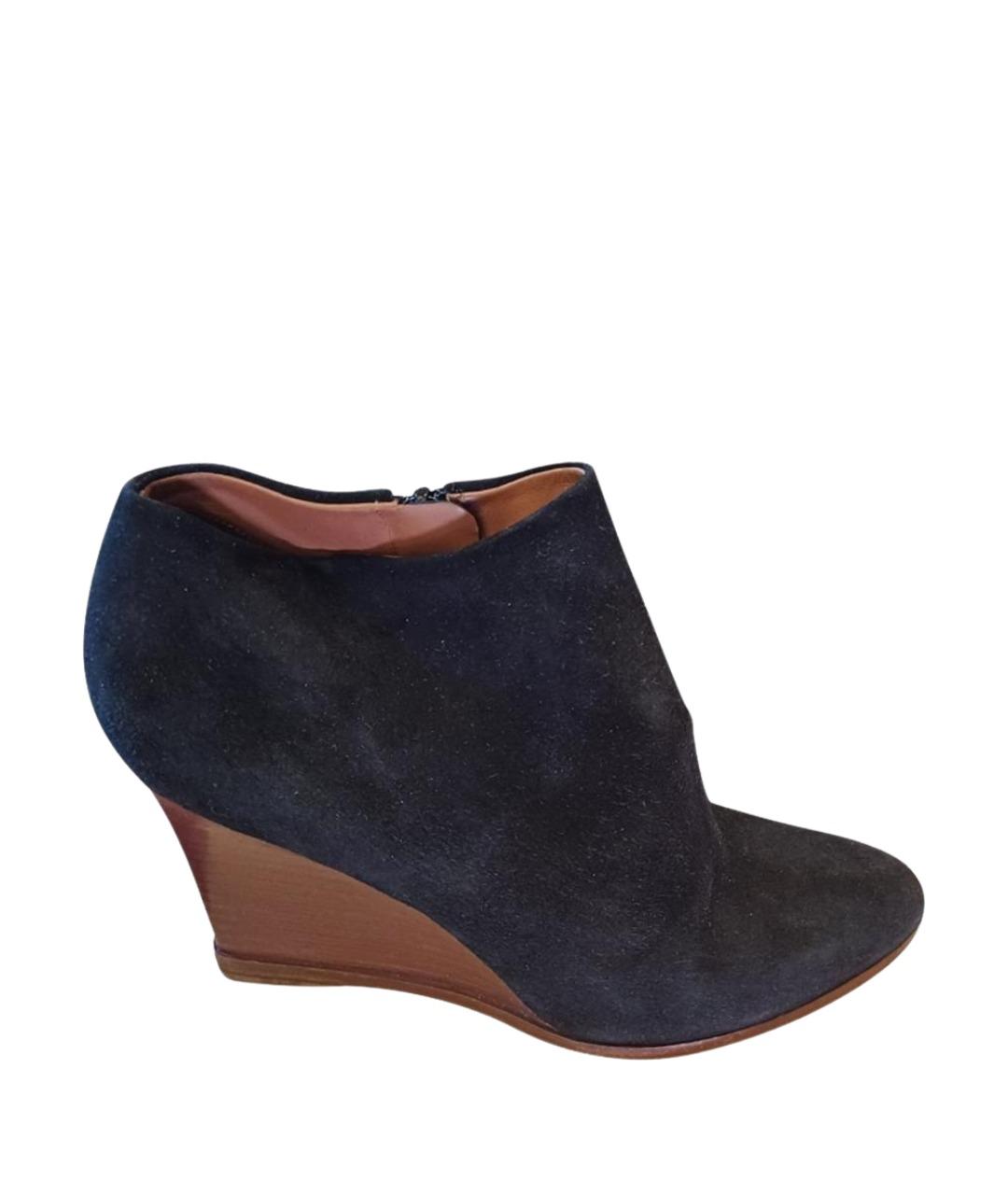 CELINE Черные замшевые ботильоны, фото 1