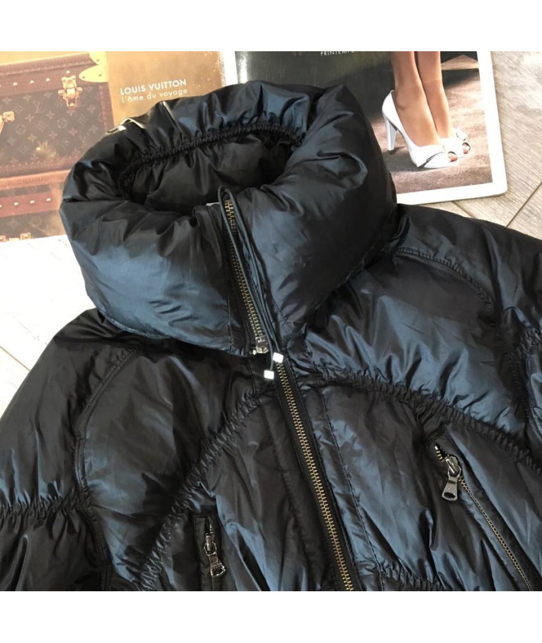 CALVIN KLEIN Черное полиэстеровое пальто, фото 3