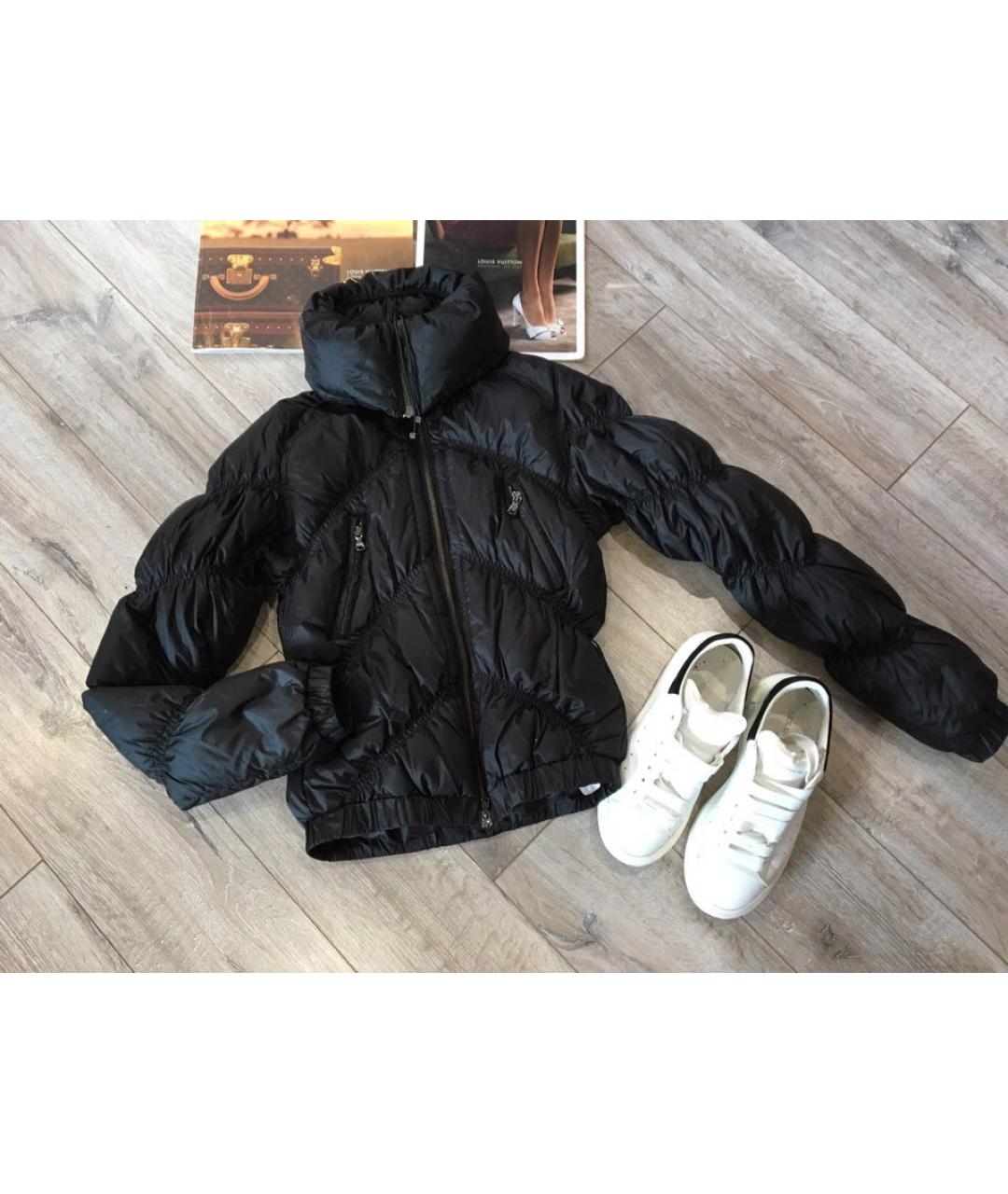 CALVIN KLEIN Черное полиэстеровое пальто, фото 4