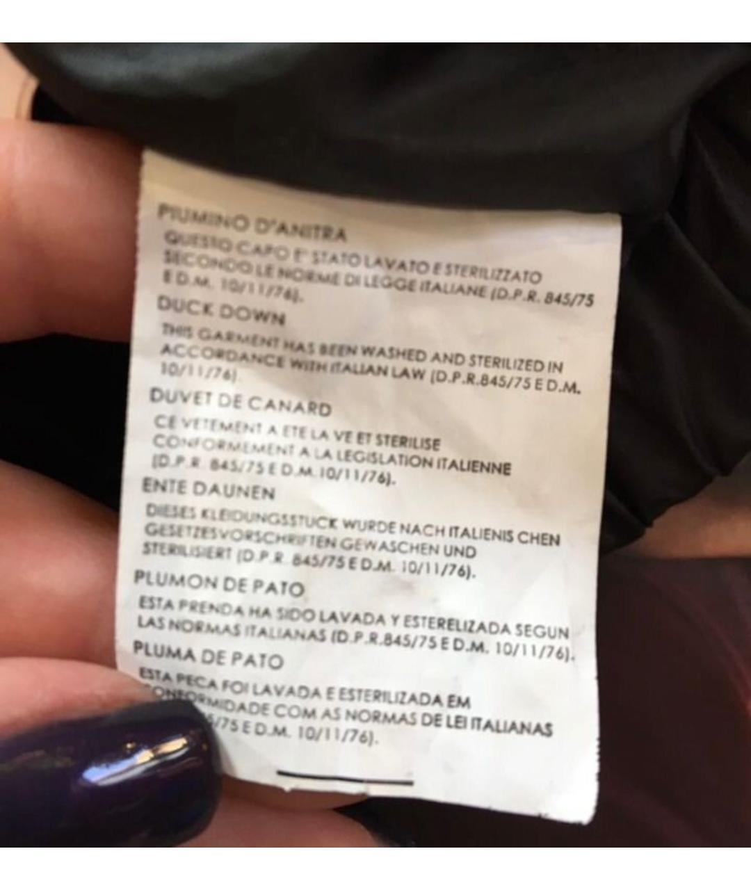 CALVIN KLEIN Черное полиэстеровое пальто, фото 6