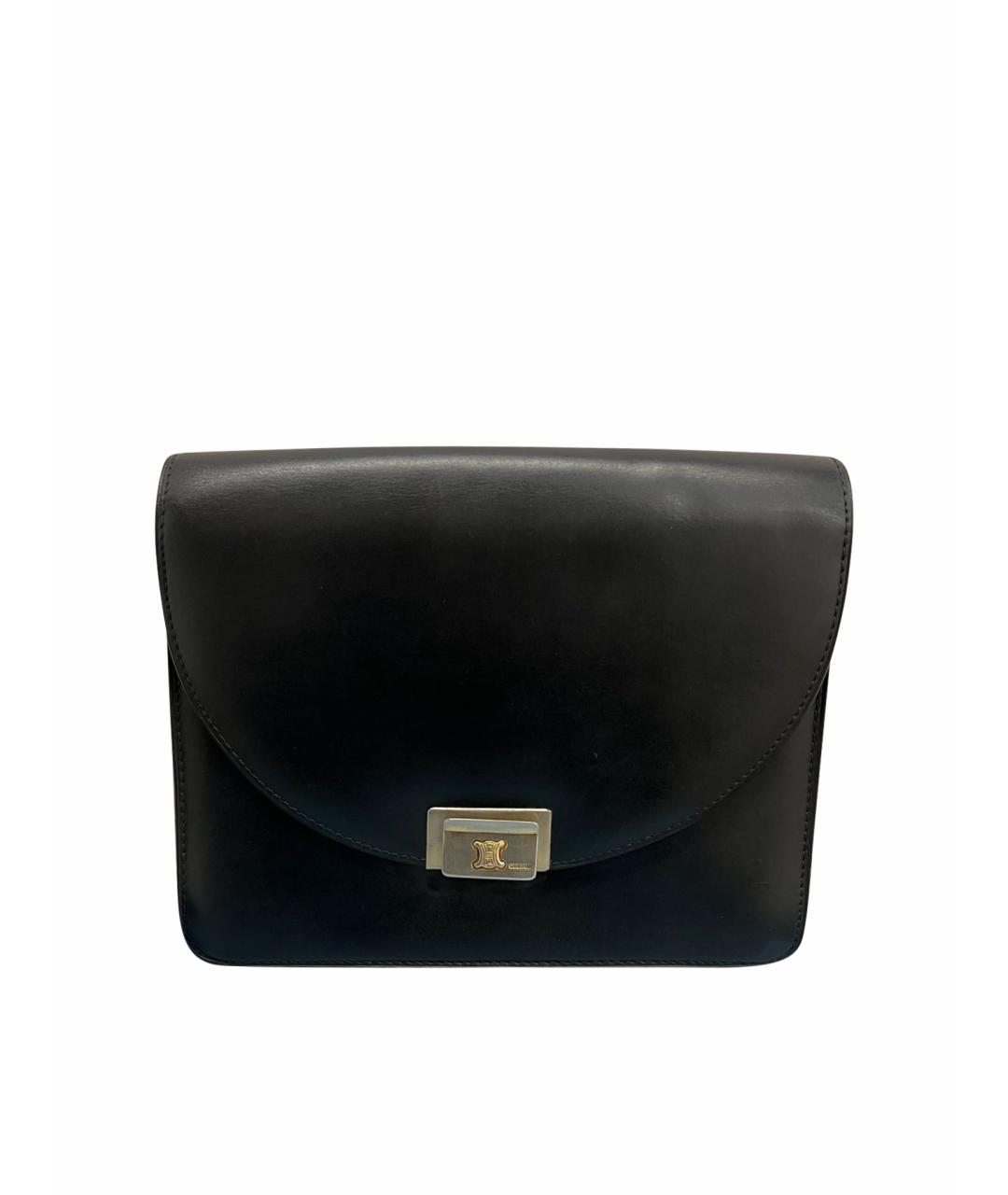 CELINE Черная кожаная сумка через плечо, фото 1