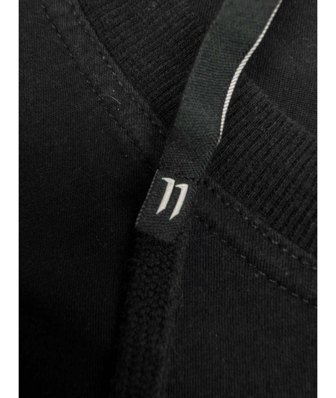11 BY BORIS BIDJAN SABERI Черная хлопковая футболка, фото 4