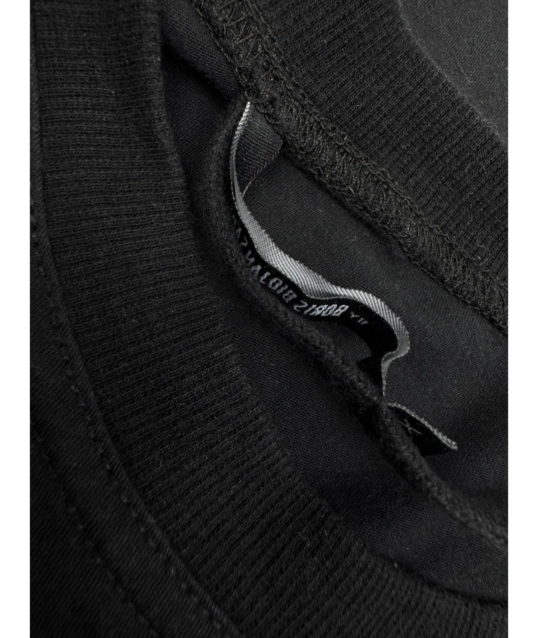 11 BY BORIS BIDJAN SABERI Черная хлопковая футболка, фото 5