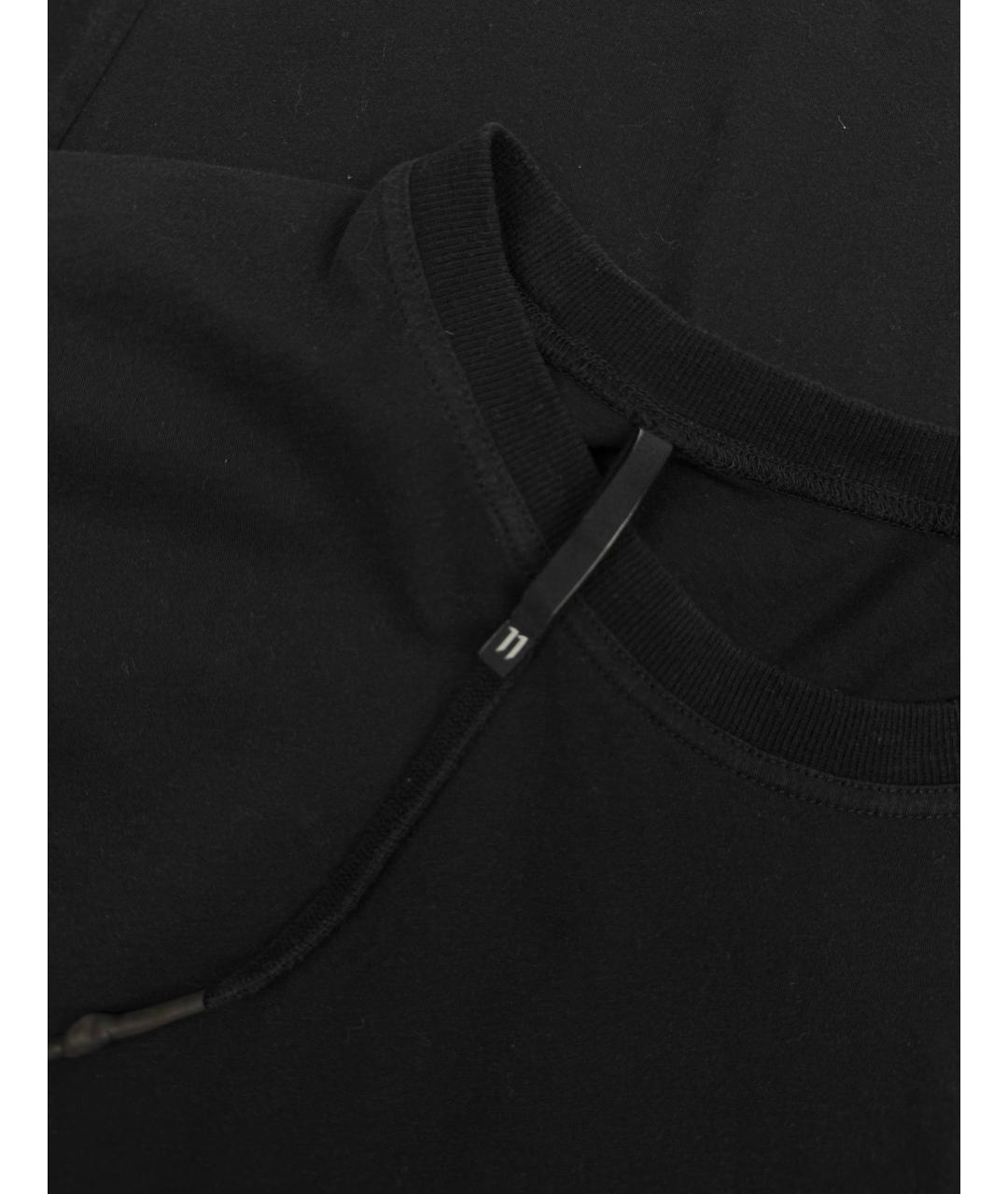 11 BY BORIS BIDJAN SABERI Черная хлопковая футболка, фото 3