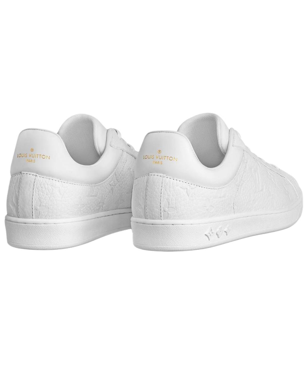 LOUIS VUITTON Белые кожаные низкие кроссовки / кеды, фото 3