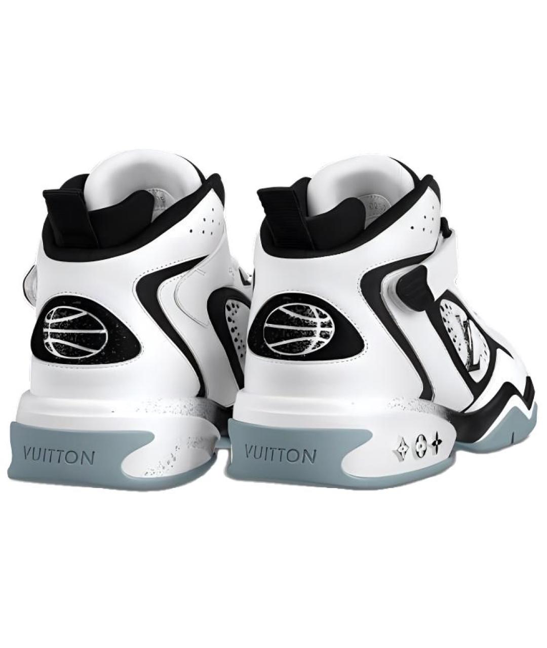 LOUIS VUITTON Белые кожаные высокие кроссовки / кеды, фото 4