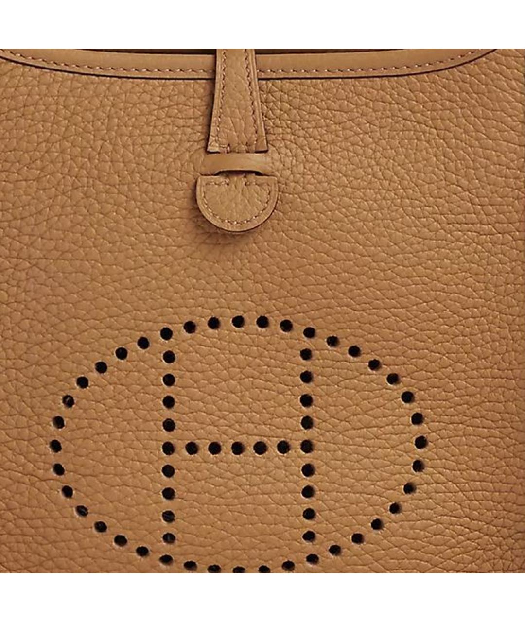 HERMES Коричневая кожаная сумка через плечо, фото 5