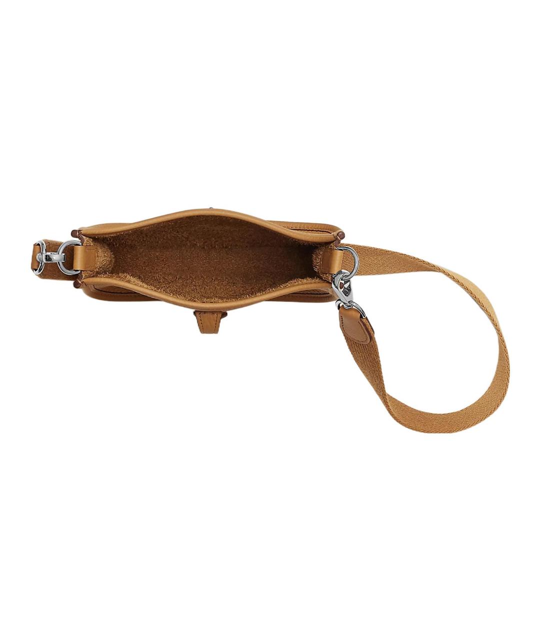 HERMES Коричневая кожаная сумка через плечо, фото 4