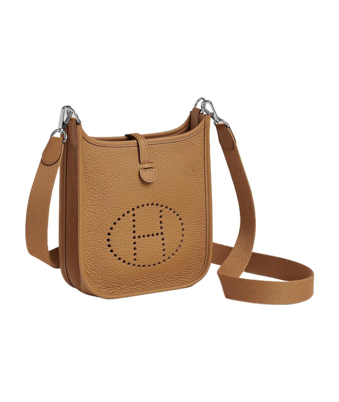 HERMES Коричневая кожаная сумка через плечо, фото 2