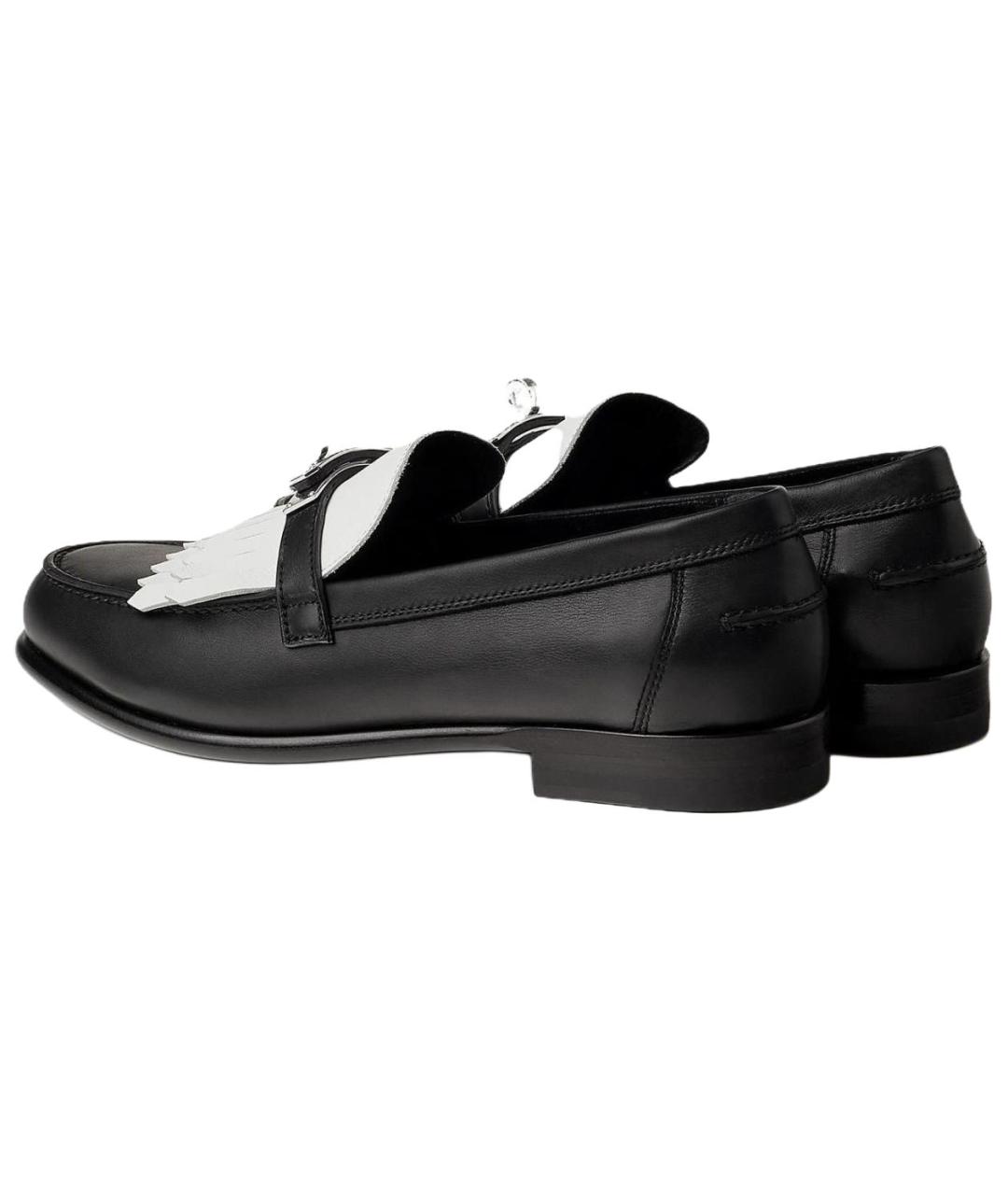 HERMES Черные кожаные лоферы, фото 3