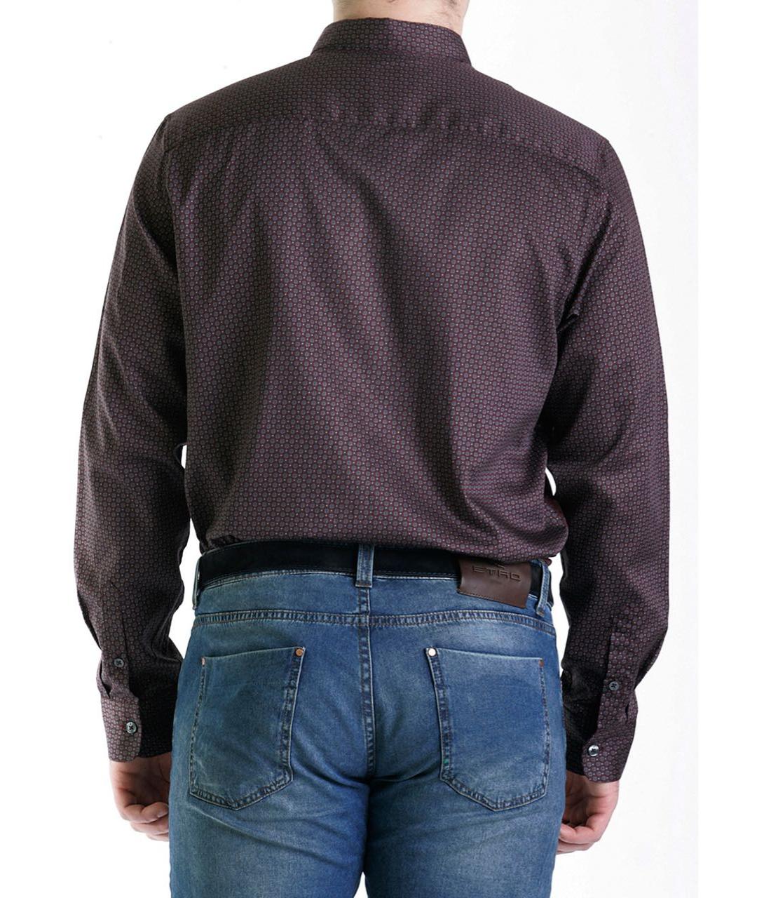 PAUL SMITH Бордовая хлопковая рубашка, фото 3